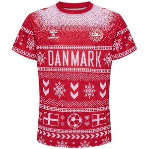 Hummel T-Shirt - HmlDBU Fan KERST - Tango Red - Hummel - 4 jaar (104) - T-Shirts