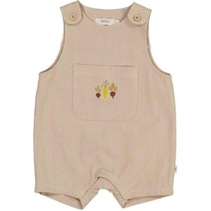 Wheat Zomerromper - Elif Borduurwerk - Dark Zand m. Groenten - Wheat - 74 - Zomer Rompers