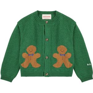 Bobo Choses Cardigan - Gebreid - Peperkoek - Green - Bobo Choses - 24 mnd - Cardigan