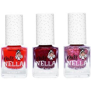 Miss Nella Nagellak - 3-pack - Strawberry'n'Cream/Shazam/Jazzber - Miss Nella - OneSize - Nagellak