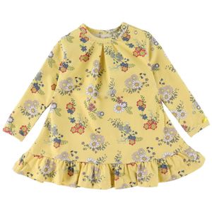 Smallstuff Jurk - Flower Garden - Soft Yellow - Smallstuff - 62 - Jurk