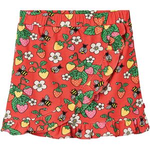 Småfolk Rok - Roze Perforeren m. Aardbei - Småfolk - 4-5 jaar (104-110) - Rok