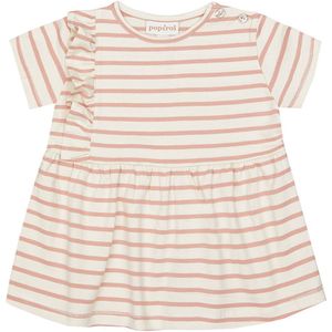 Popirol Jurk - Poanneli Baby Jurk - Striped Vanilla - Popirol - 1 jaar (80) - Jurk