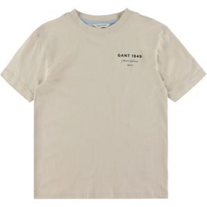 GANT T-Shirt - Grafisch script - Soft Haver - GANT - 9-10 jaar (134-140) - T-Shirts