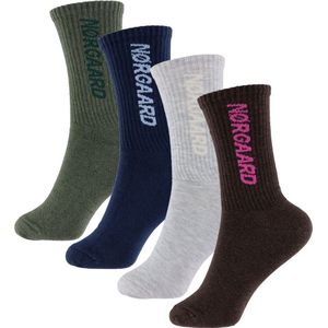 Mads Nørgaard Sokken - Sok Box Logo Stap op - 4-pack - Multi - Mads Nørgaard - OneSize - Sokken