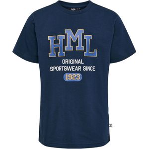 Hummel T-Shirt - hmlLucas - Dress Blue - Hummel - 4 jaar (104) - T-Shirts