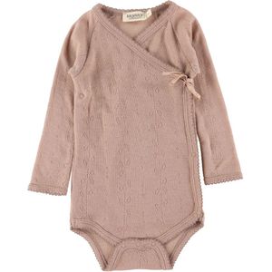 MarMar Wikkelromper l/s - Belita - Wol - Verbrand Rose - MarMar - 44 - Romper L/S