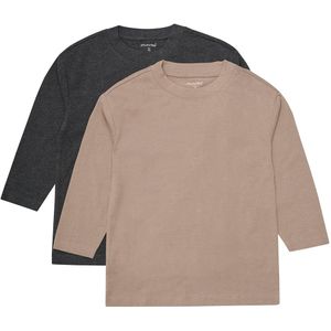 Minymo Blousen - 2-pack - Fossiel - Minymo - 9 jaar (134) - Shirts