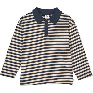 Müsli Polo blouse - Stripe Polo - Oak/Nacht Blue - Müsli - 2 jaar (92) - Shirts