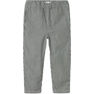 Lil' Atelier Broek - Loose - NbmKasper - Dark Blue Denim/Wit - Lil Atelier - 2 jaar (92) - Broeken - Katoen