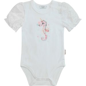 Hust and Claire Romper s/s - Britt - White m. Borduurwerk Engela - Hust and Claire - 56 - Romper S/S