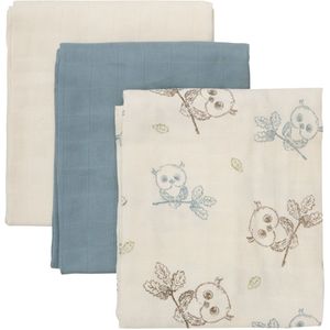 Pippi Hydrofiele Doek - 3-pack - 70x70 cm - Metaal Mint - Pippi Baby - 70x70 cm - Hydrofiele Doek