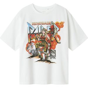 Name It - Nkmjavali Fortnite Nreg Ss Top Box - Helder Wit - T-shirt - Jongens