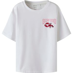 Name It T-Shirt - NkfFannie - Bright White/Zeevruchten - Name It - 13-14 jaar (158-164) - T-Shirts