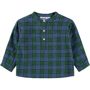 Molo Overhemd - Enoz - Blue Pine Check - Molo - 1 jaar (80) - Overhemd