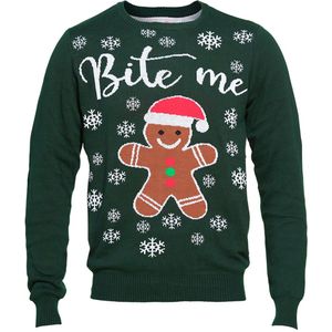 Jule-Sweaters Blouse - Bijt me - Donkergroen - Jule-Sweater - 5-6 jaar (110-116) - Shirts