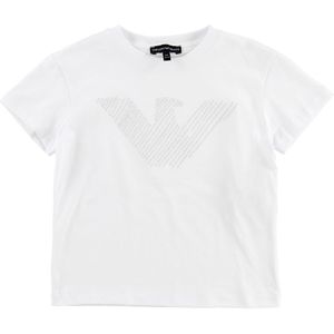 Emporio Armani T-Shirt - Wit m. Logo - Emporio Armani - 10 jaar (140) - T-Shirts