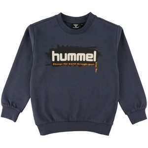 Hummel Sweatshirt - HmlErik - Navy - Hummel - 4 jaar (104) - Sweatshirt