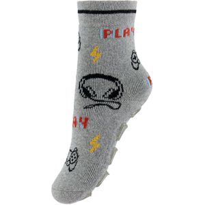 Melton Sokken - ABS - Gamen - Lichtgrijs Gevlekt - Melton - 17/19 - Sokken