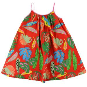 Stella McCartney Kids Jurk - Rood m. Bladen - Stella McCartney Kids - 6 jaar (116) - Jurk