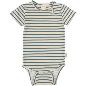 Petit Piao Romper s/s - Totaal - Blue Mirage/Off White - Petit Piao - 62 - Romper S/S