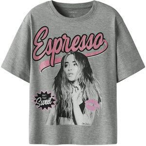 Name It T-Shirt - NkfOdassa - Cicons - Grijs Gevlekt - Name It - 11-12 jaar (146-152) - T-Shirts