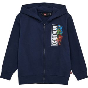 LEGO® Wear Ninjago Cardigan - LwsAku - Donkerblauw - LEGO® Wear - 7 jaar (122) - Cardigan