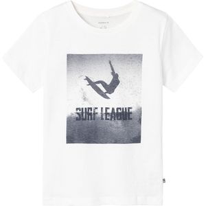 Name It T-Shirt - NkmJalmo - Bright White m. Surfer - Name It - 6 jaar (116) - T-Shirts