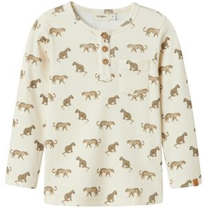 Lil Atelier Blouse - Rib - NmmLavo - Tortelduif m. Print - Lil Atelier - 2 jaar (92) - Shirts