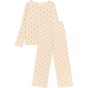 The New Pyjama set - Rib - TnHoliday - Gardenia Aop - The New - 5-6 jaar (110-116) - Pyjama - Tweedelig