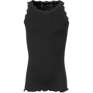 Rosemunde Top - Lang - Zijde/Katoen - Zwart m. Veter - Rosemunde - 14 jaar (164) - Tanktop
