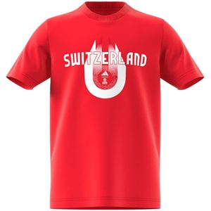 adidas Performance T-Shirt - Zwitserland - Puur Ruby - adidas Performance - 8 jaar (128) - T-Shirts