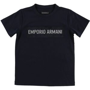 Emporio Armani T-Shirt - Navy m. Fluweel/Glitter - Emporio Armani - 10 jaar (140) - T-Shirts