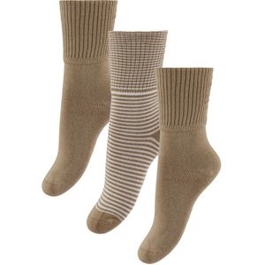 Hust and Claire Sokken - Bamboe - 3-pack - HCFuxie - Warm zand - Hust and Claire - 19/21 - Sokken
