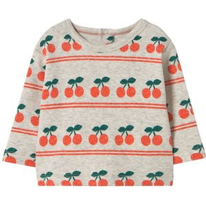 Tiny Cottons Blouse - Rib - Cherry - Light Cream Heather - Tiny Cottons - 9 mnd - Shirts