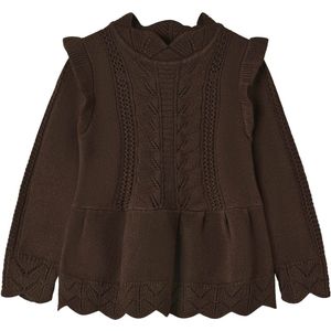 Fliink Blouse - Gebreid - Viscose blend - Alilly - Koffieboon - Fliink - 86 - Shirts