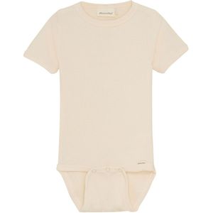 Minymo Romper s/s - Rib - White Swan - Minymo - 56 - Romper S/S