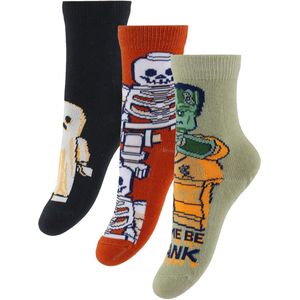 LEGO® Wear Sokken - 3-pack - LwAgan - Zwart/Rood/Beige m. Hallow - LEGO® Wear - 26/27 - Sokken