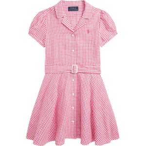 Polo Ralph Lauren Jurk - Gingang - Linnen - Roze/Wit Geruit - Polo Ralph Lauren - 14 jaar (164) - Jurk