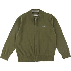 GANT Cardigan - Gebreid - Shield - Juniper Green - GANT - 2 jaar (92) - Cardigan