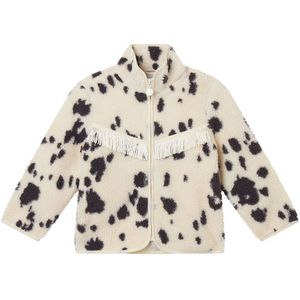 Stella McCartney Kids Fleece Jas- Wit/Kolengrijs - Stella McCartney Kids - 6 jaar (116) - Fleece Jassen