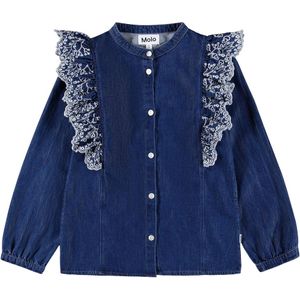 Molo Overhemd - Denim - Raphaella - Oak Borduursel - Molo - 5-6 jaar (110-116) - Overhemd