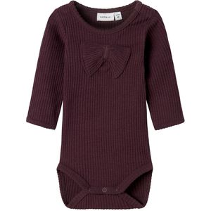 Name It Romper L/æ - NbfLusai - Plum Perfect - Name It - 50 - Romper L/S
