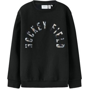 Name It Sweatshirt - NkmSheldon - Black - Name It - 7-8 jaar (122-128) - Sweatshirt