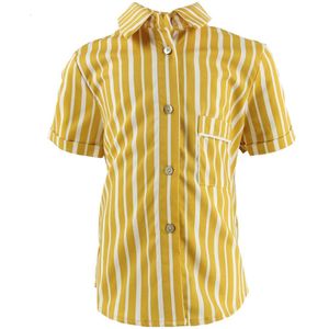 Grunt Overhemd - Sofia - Geel Gestreept - Grunt - 12 jaar (152) - Hemd S/S