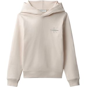 Calvin Klein Hoodie - Small Monogram - Witte dop Grey - Calvin Klein - 10 jaar (140) - Hoodie