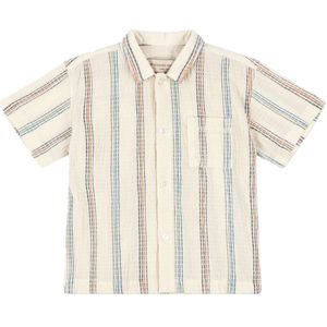 Konges Sløjd Overhemd s/s - Vincent - Antique White m. Strepen - Konges Sløjd - 74 - Hemd S/S