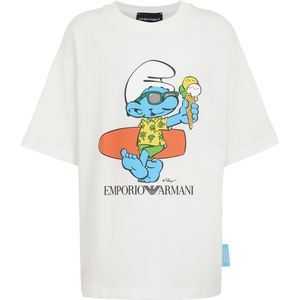 Emporio Armani T-Shirt - Wit m. Smurf - Emporio Armani - 6 jaar (116) - T-Shirts