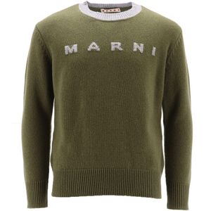 Marni Blouse - Wol - Deep Lichen Green - Marni - 10 jaar (140) - Shirts