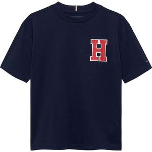 Tommy Hilfiger T-Shirt - Varsity Voorkant Achterkant - Dark Nach - Tommy Hilfiger - 3 jaar (98) - T-Shirts